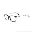 In stock Trendy Full Rim Oval Acetate Combined With Metal Temples Eyeglasses